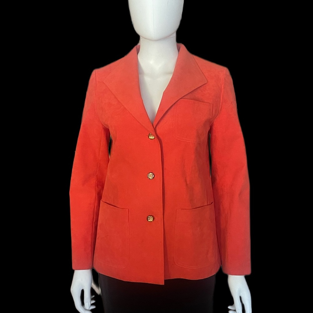 Vintage #1970s Coral UltraSuede Blazer